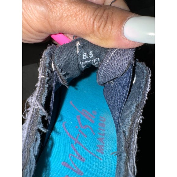 Blowfish Malibu, gray, distressed,canvas sneakers, tennis shoes, women’s size 6. - Picture 5 of 6